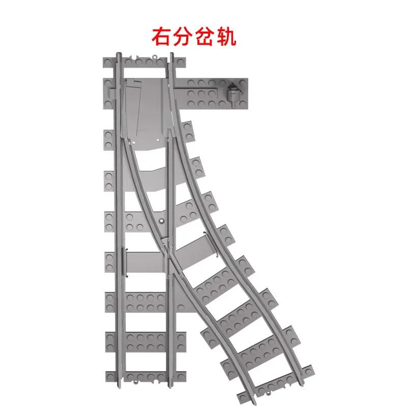 City Trains DIY Building Blocks Straight Curved Rail Bricks Parts Bridge Tunnel Model Soft Flexible Cross Tracks Railway MOC Toy