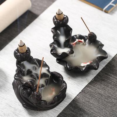 Beautifully Waterfall Incense Burner Calm Emotion Ceramics Decoration