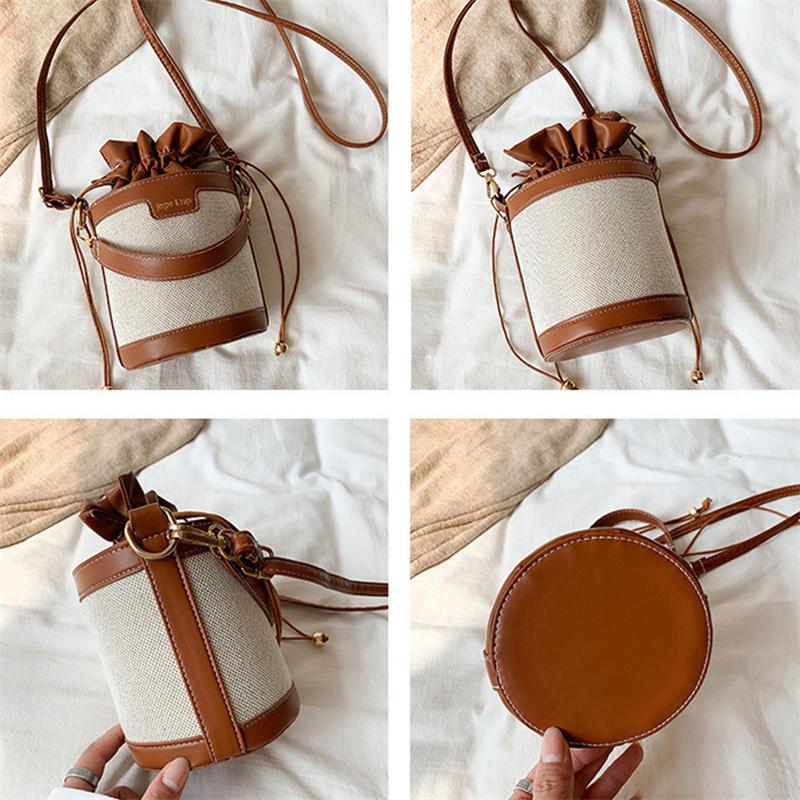 HUGS IDEA Women's PU Leather Bucket Bag - Adjustable Shoulder Crossbody Purse, Large Capacity - View #9