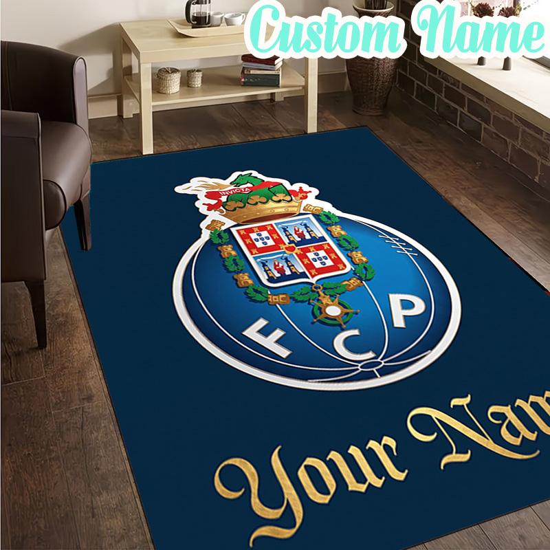 Custom Name FC Porto Emblem Design.  Rug, Office Rug, Chair Rug, Carpet for Living Rooms, Doormat Game Rug Home Decor Christmas Gifts