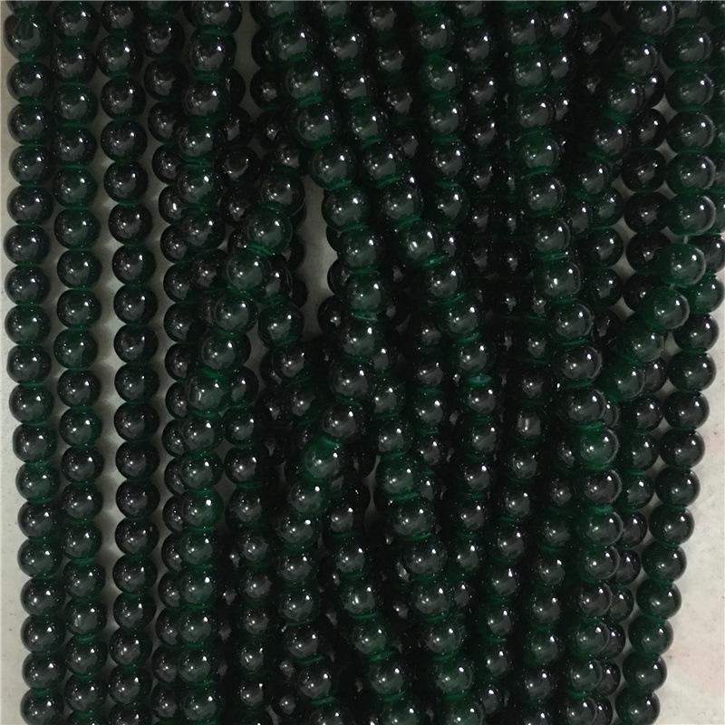 8MM Glossy Synthetic Jade Agate Glass Beads for Bracelets, Necklaces, Hairpins - Round Imitation Jade Loose Beads