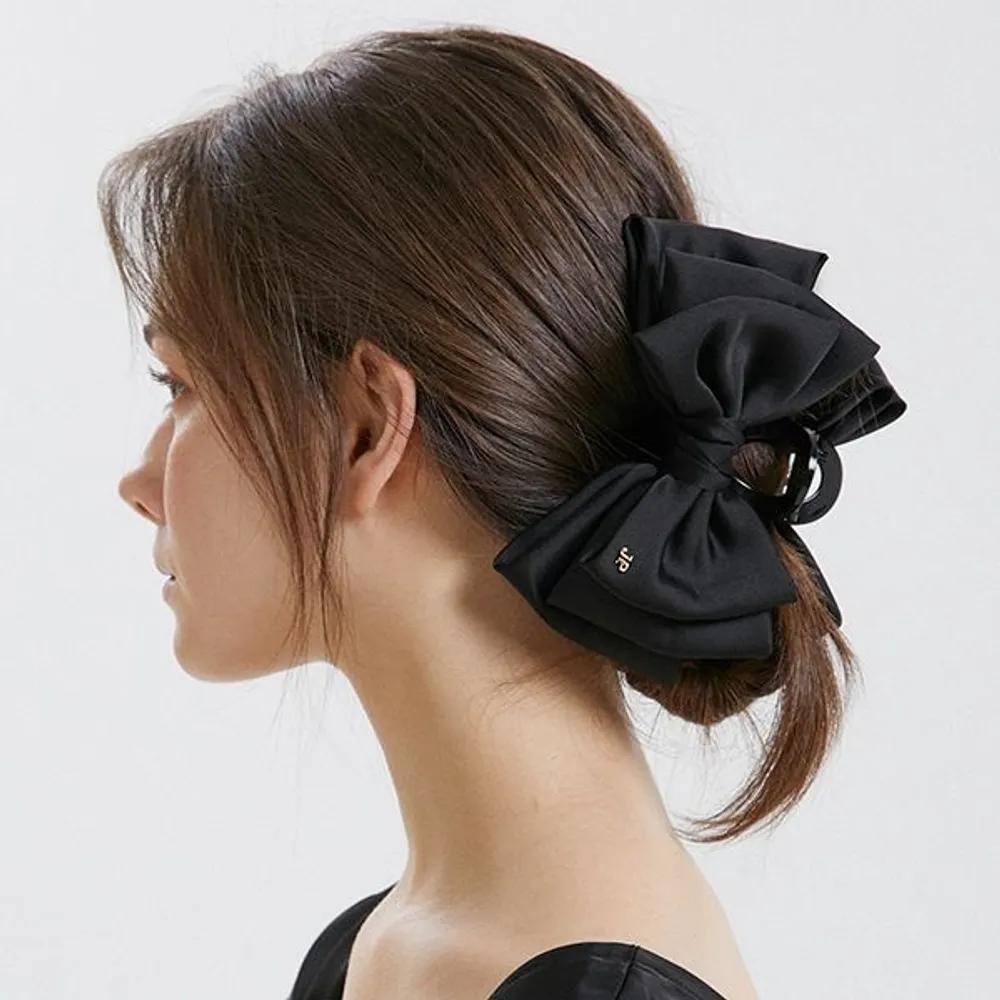 3-Tier Ribbon Hair Clip JP-24-422CC ivory