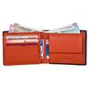 Brown/Orange Leather Wallet & Pen Combo Gift Set for Men