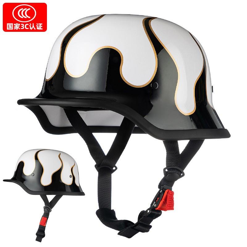 ABS Motorcycle Half Helmet Summer Riding Certified 3C Safety Gear Cycling Protective Headwear Scooter Electric Bike Medium