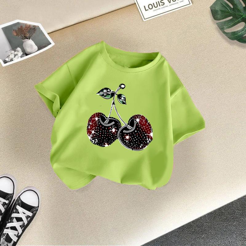 Children s Casual Short-sleeved T-shirt, Summer Girls  Loose And Cute T-shirt 100cm