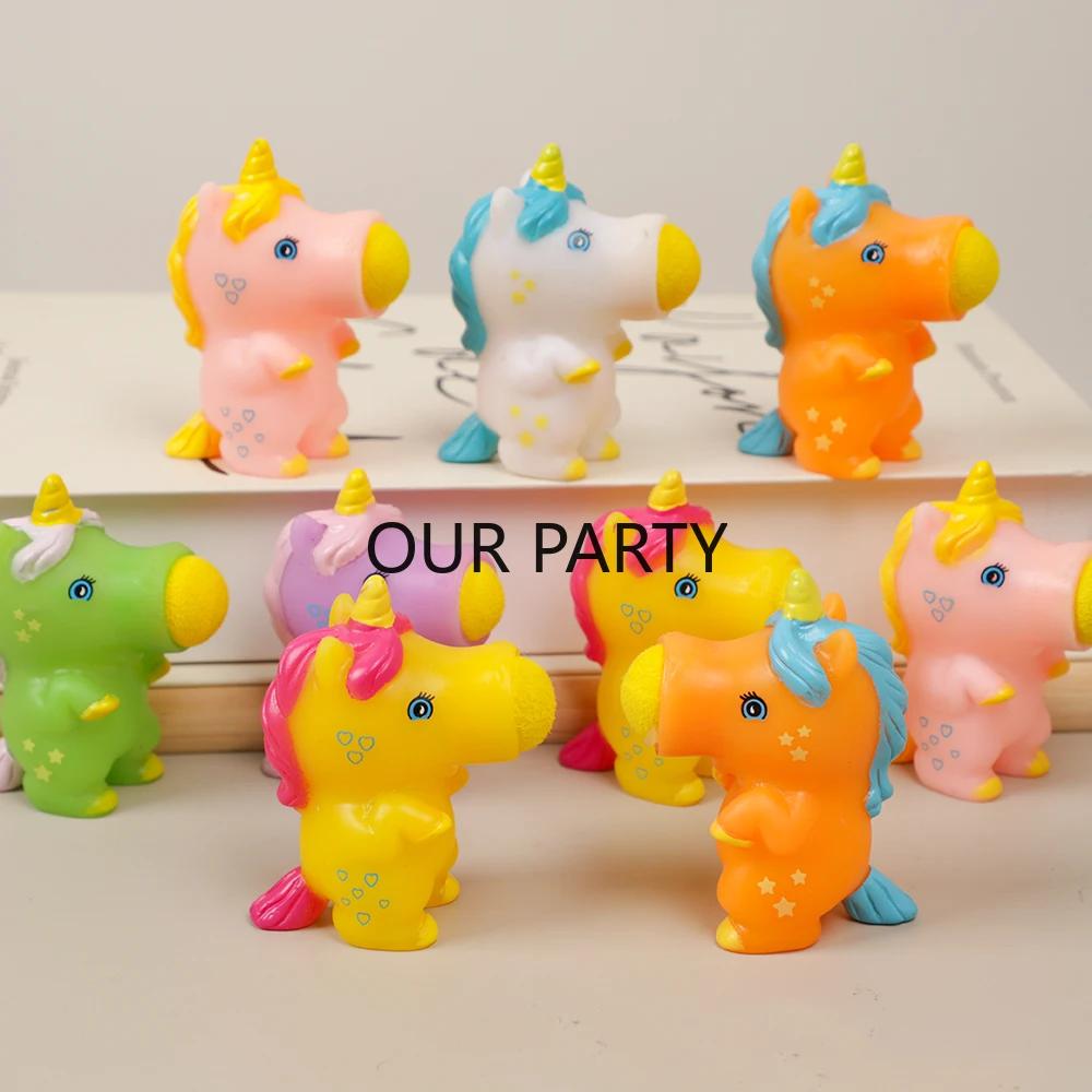 

5Pcs Cute Unicorn Catapult Spitting Ball Shooting Ball Anti Stress Toys for Kids Birthday Party Favors Pinata Fillers Goodie Bag
