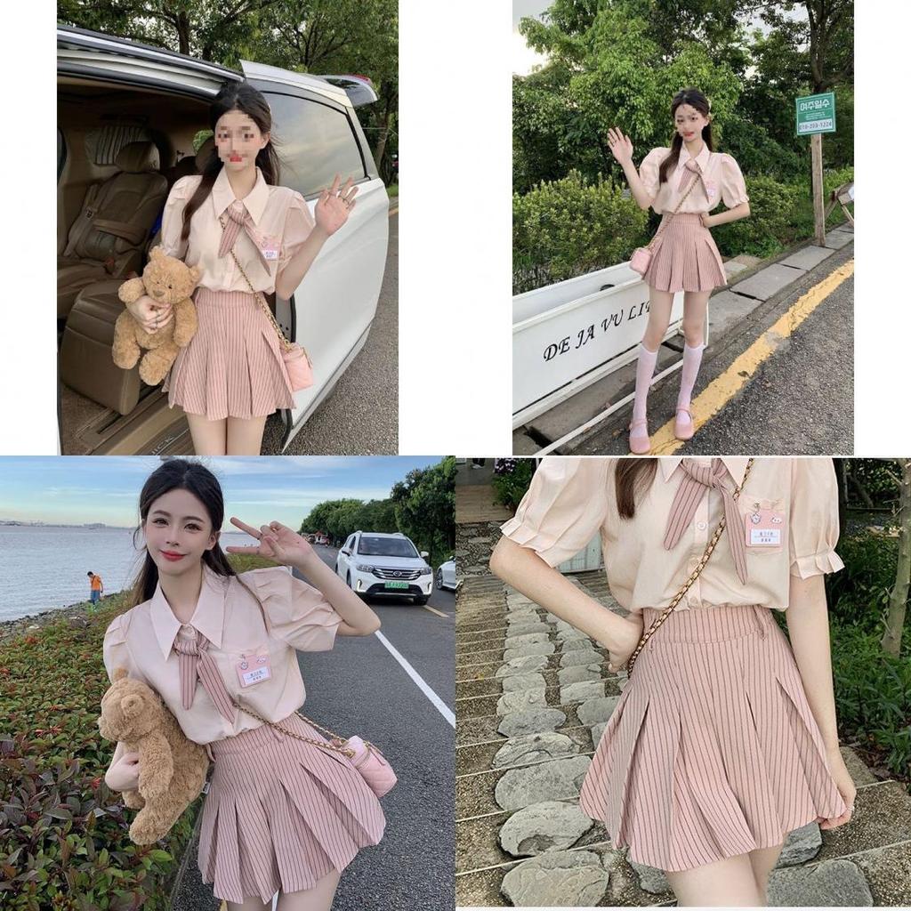 Lolita Style Summer Suit For Women With Pvc Fabric And Button Details For Casual Wear