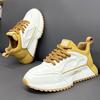 Men's High-End Leather Sneakers with Fleece Lining - Trendy Autumn/Winter 2025 Collection