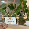 Ivory Heart Fruit Design Necklace for Women - Retro Style, Versatile Pendant Gift