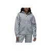 Jordan Solid Color Logo Hoodie With Long Sleeves Women Tops Grey FD7866-063
