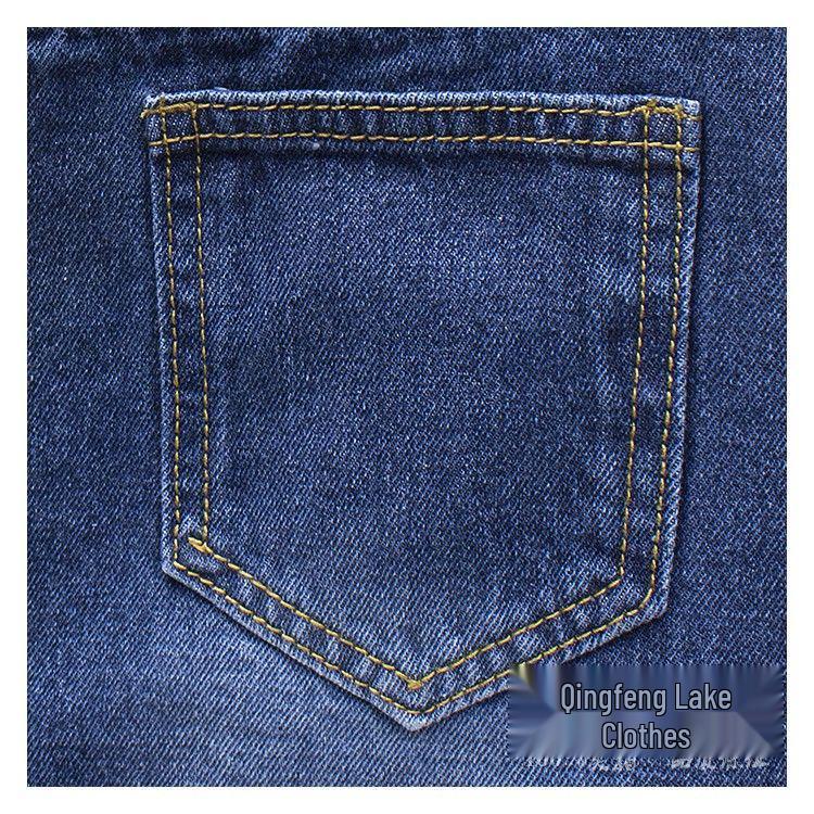 Hög midja Smal passform Retro Midi Denimkjol med Enkelknäppt Sprund