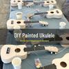 DIY Creative Children's Painted Ukulele Kit – Wooden Assembly and Graffiti Coloring Set