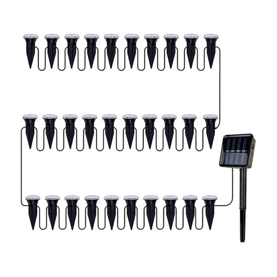 

30Pcs Solar Ground Lights, Waterproof Garden Disk Lights, Solar Powered Pathway Lights, In-Ground Landscape Lighting for Lawn Patio Garden Walkway 30PCS белый