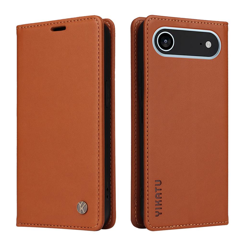 For iPhone 17 Air Phone Cases YIKATU Magnetic Closure PU Leather Mobile Cover