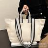 2025 Simple One Shoulder Handheld Canvas Bag Large Capacity Student Tote Canvas Bag Women's Cotton Shopping Canvas Bag