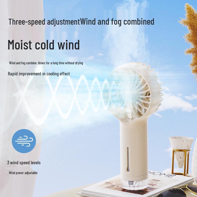 Portable Mini Spray Fan with USB Charging for Outdoor and Desktop Use