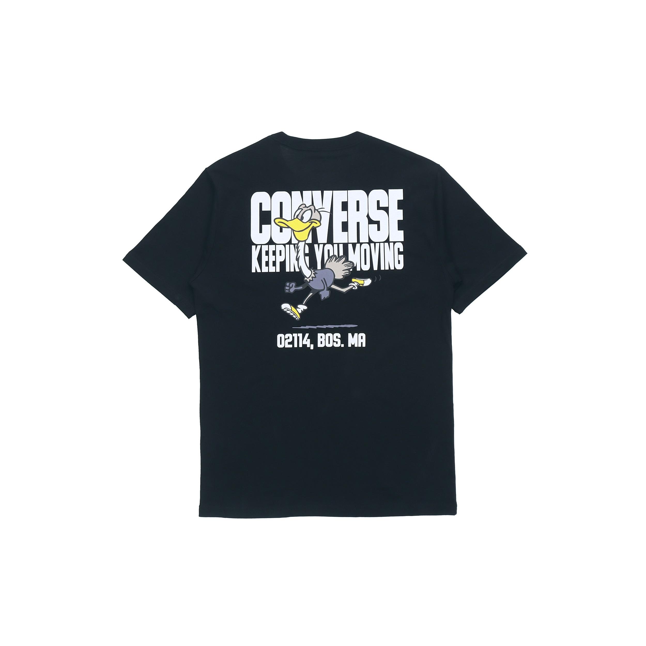 Converse Keep Moving Short Sleeve T-Shirt Asia Sizing  Black  Men s 10021124-A01 S