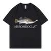 Funny Bomboclat Fish Meme Y2k Short Sleeves Classic Oversized Unisex Streetwear Trendy Cotton Graphic Print Crew Neck T-Shirt