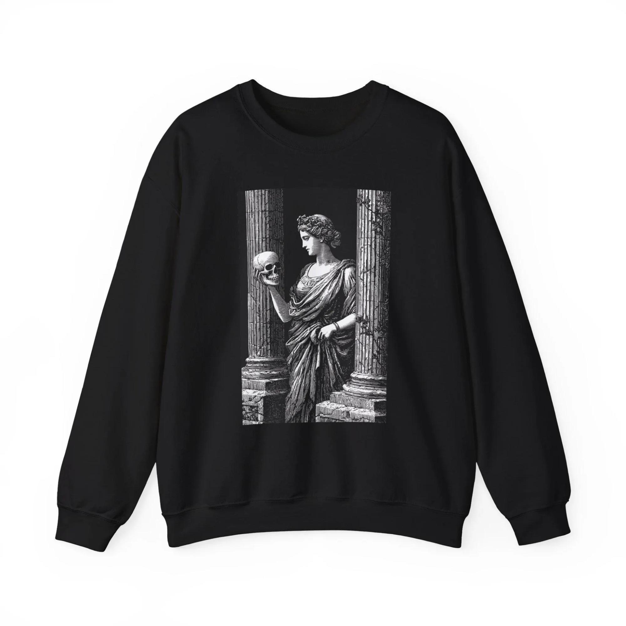 

Classical Statue Printed Womens Round Neck Sweatshirt AutumnWinter Fashion Trend Pure Cotton Top Neutral Sweatshirt 4XL