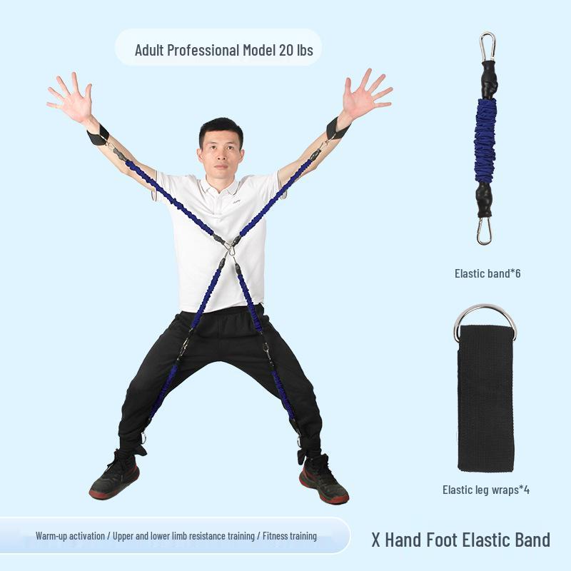 Hand & Foot Elastic Resistance Band for Full-Body Strength Training and Basketball Defense