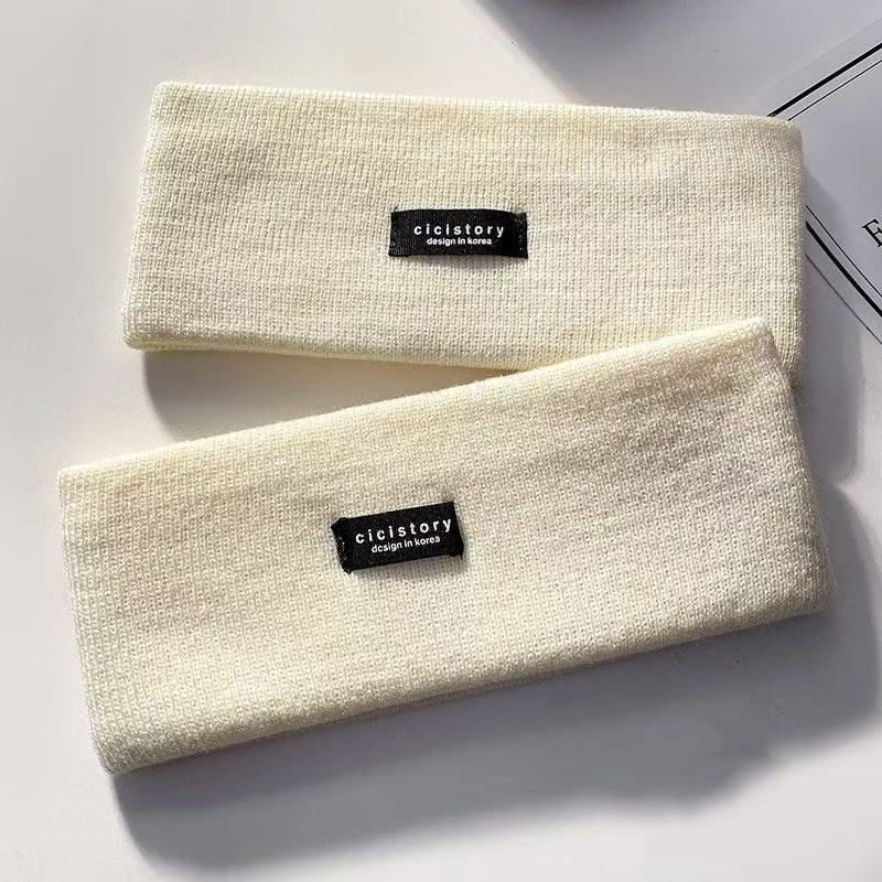 Fashion Out Versatile Hair Band Sports High Elastic Sweat Absorbing Headscarf Spice Girl Thin Knitted Hair Band Headgear Women's Tide