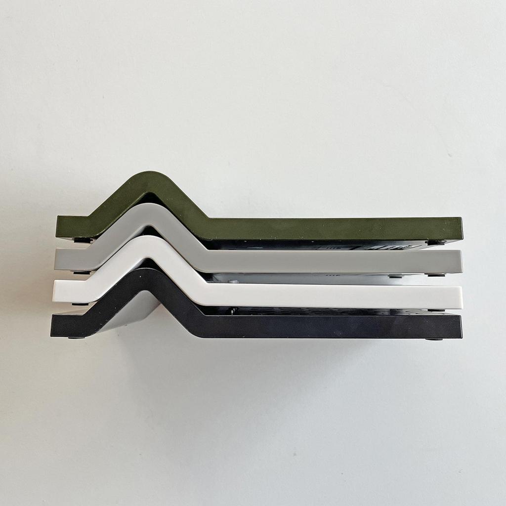 Seiwa Materials LOOPER Stylish LCD and Calendar Calculator, & Convenient, Double-Sided Panel, 12-Digit Display, Clock, Function, Olive, LPC-OV