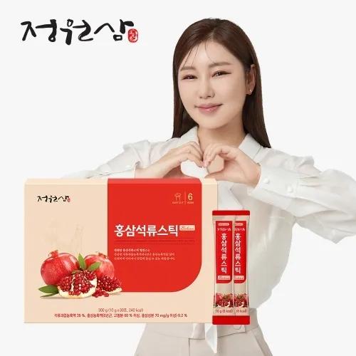 jungwonsam Korean Red Ginseng Pomegranate Stick Balance 30 Sticks (30-day supply)