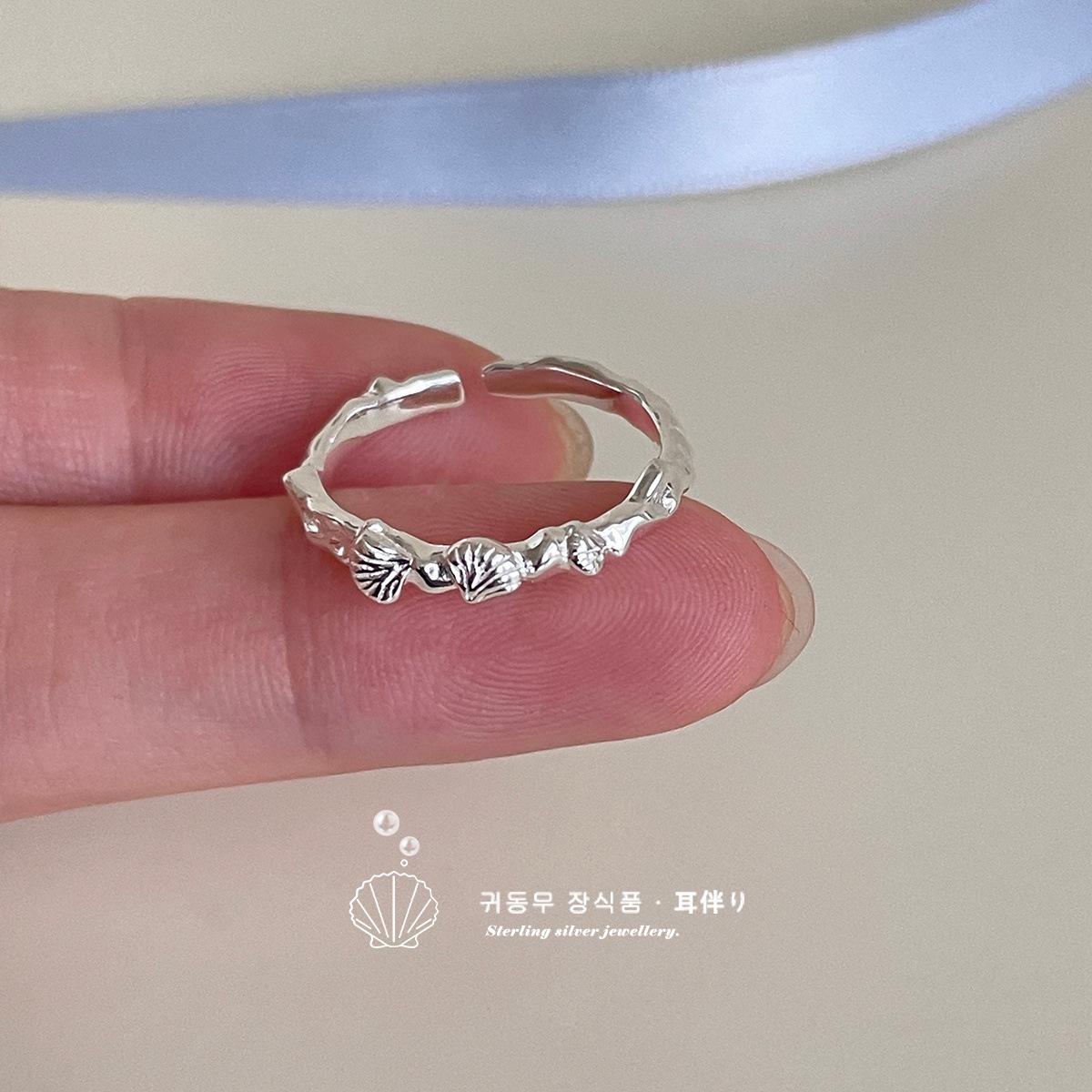 

Кольцо из ракушки из стерлингового серебра на летний пляж, легкое, роскошное, с жемчугом премиум-класса, на указательный палец, для отдыха и отпуска adjustable opening