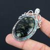 925 Sterling Silver Oval Natural Kambaba Jasper New Sister Birthday Boho Pendant