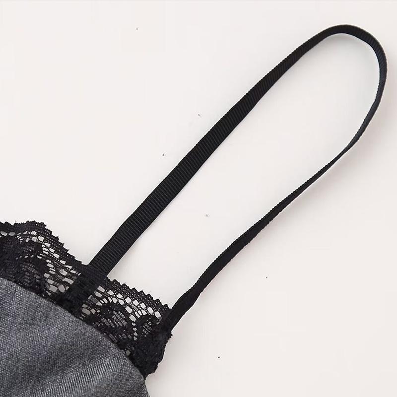 Sommar Sidentextur Tryckt Camisole Topp Ny Mode Sexig Söt Damlinne Smal Ren Längtan