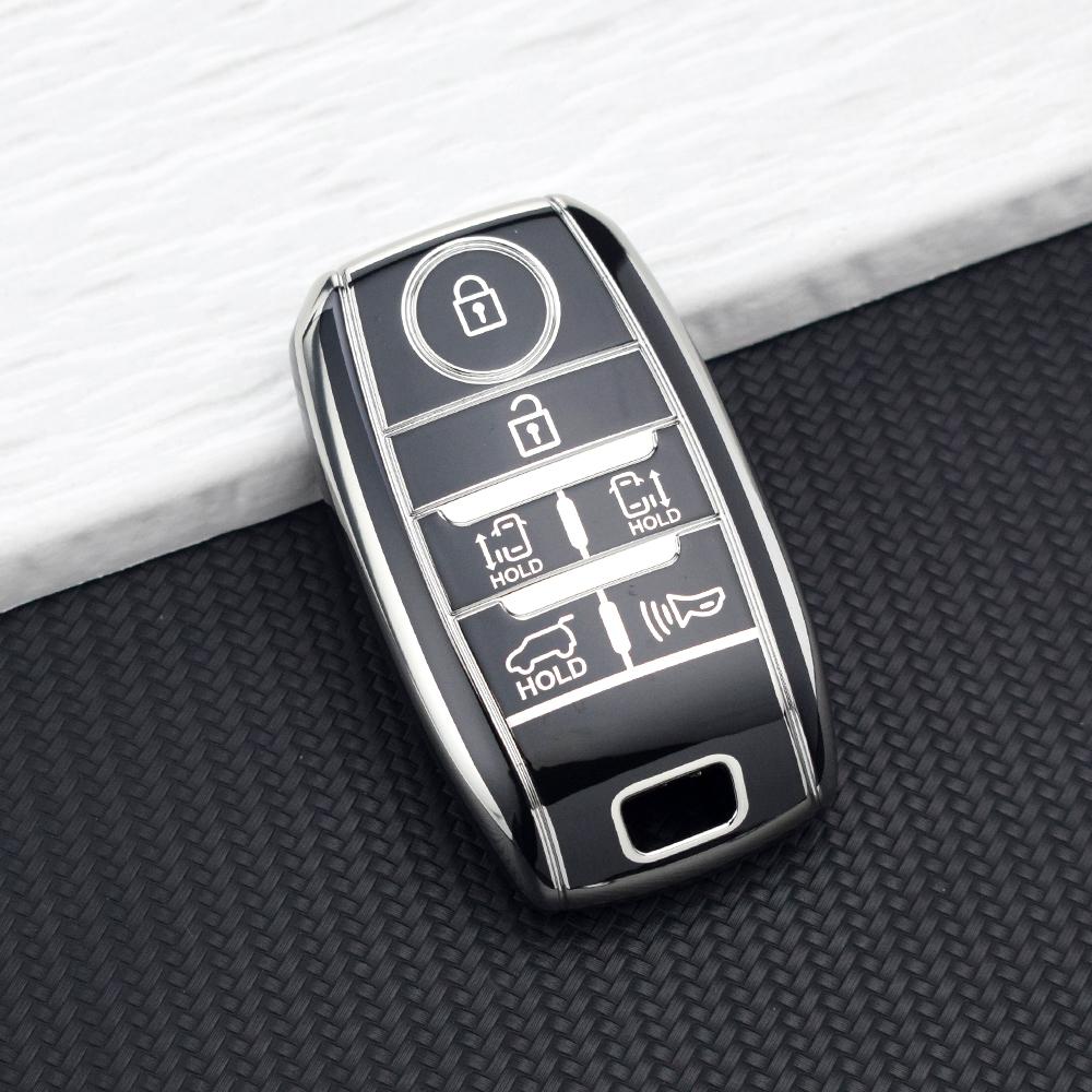 

For Kia Sorento L580 Grand Carnival New Sedona Double Carnival Key Chain Parts 6 Buttons TPU Car Remote Key Case Cover Fob Shell