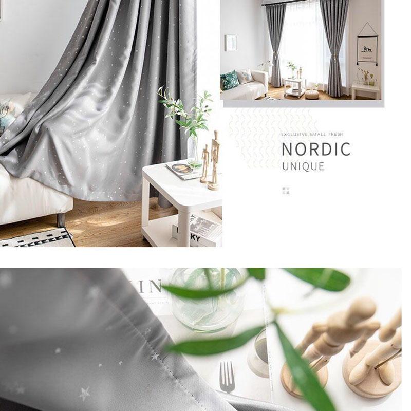1/2pcs Hollow Out Stars Blackout Curtain for Living Room Window Curtains Bedroom Voile Hotel Home Decoration 1.5m*2.7m