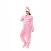 Costume Cartoon Animal Pink Rabbit onesie Adult animal stage performance suit