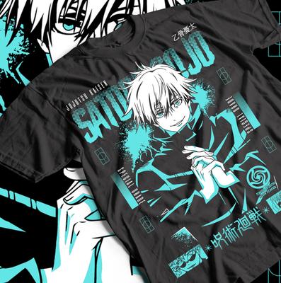 Gojo Satoru T-shirt Jujutsu Kaisen Manga Anime Skräck Rolig Presenttröja Alla Storlekar