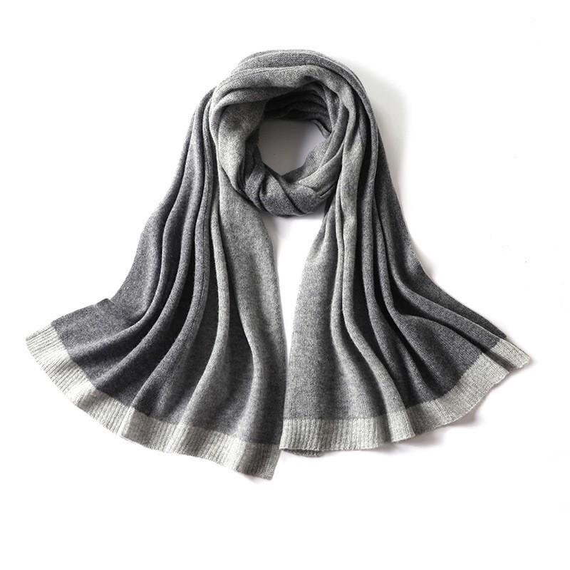 Autumn and Winter 100% Cashmere Scarf Ladies 2025 New Solid Color Versatile Cashmere Big Shawl Fashion Lady