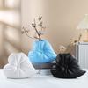 Ceramic Vase Cartoon Fluffy Heart Flower Vase Pillow Shape Geometric Tilt Ceramic Handicraft Home Decoration Accessories