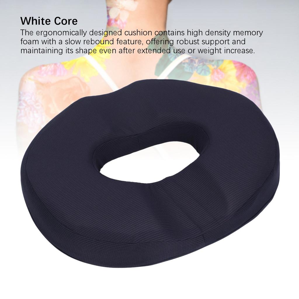 Donut Sciatica Support Donut Memory Foam Chair Cushion Pillow for Tailbone Navy Blue 4U Male