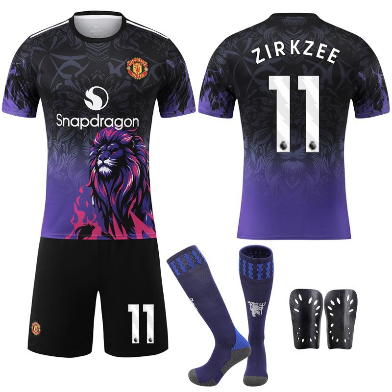 2526 Blue Purple Lion Pattern No. 17 Ganacho 16 Yadma Red Devils Special Commemorative Edition Football Suit Set