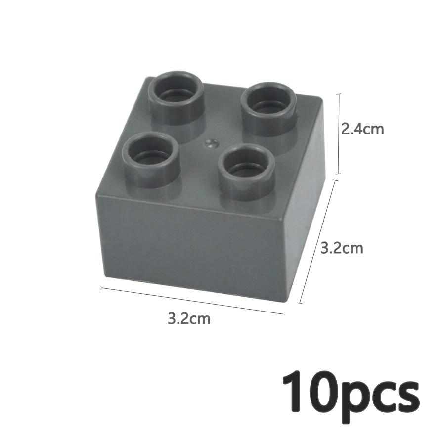 MOC Big Size Bulk Bricks Thick Building Blocks Educational Kid Creative Toys Slope Thin Large Particles Compatible With Duploes