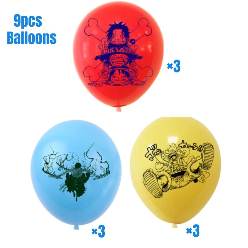 

Набор для вечеринки в стиле Ван Пис Баннер Шары Украшение для торта Топпер 9pcs Balloons