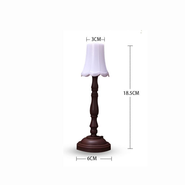 PDTO Mini LED Night Light Retro Style Table Bedside Lamp Small Desktop Decoration