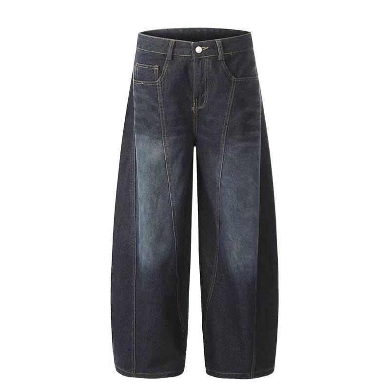 Damen Jeans mit hoher Taille, Retro-Stickerei, weites Bein - Herbst 2025 Kollektion