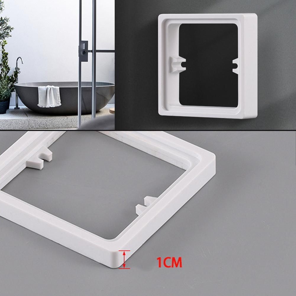 2 szt. Kwadratowy Dystans Gniazda 10 MM Pojedyncza Płyta Dystansowa Gniazda Podkładka Wysokości Puszki Przewodów Elektrycznych Panel Gniazda Włącznika Uszczelka