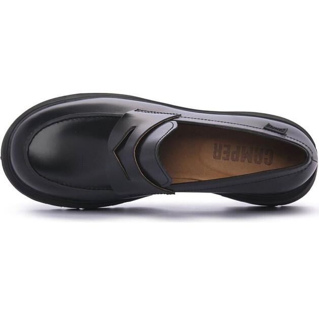 Women's Camper Milah K201425 Moccasin Slip-ons Black 002