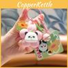 Colorful Flower Pvc Panda Keychain Adorable Key Chain Accessory For Car Bag And