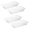 Microwaveable Linking Prep Trays, Deep Type [4-Piece Set], Clear, 14.2 X 25.9 X 4 Cm, Tower.