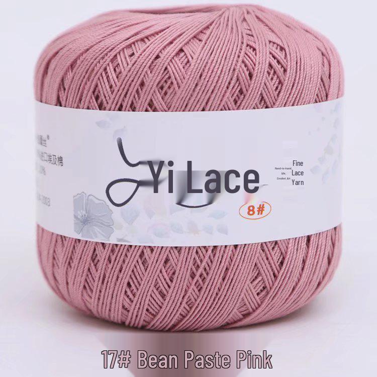 8# 100% Cotton Lace Yarn - 50g Ball, 400m, Strong Twist Crochet Thread for Hand-knitting, Flowers, Hats, and Cardigans - Free Shipping.