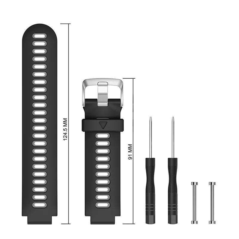 Classic 1pc Two-color Silicone Sports Leisure Watch Band for Garmin Forerunner 220/ 230/ 235/ 735xt Series Smartwatch Accessories