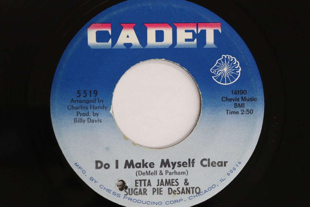

7inch Record ETTA JAMES, SUGAR PIE DESANTO - Do I Make Myself Clear / Somewhere 5519 CADET 1965 US Soul/Funk Used