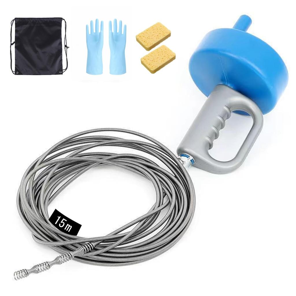 Pipe Cleaner Set with Wire Brush for Drain and Drain Cleaning Rotation To Clear Pipe Clearing Tool for and Rotating Design for Repairing and Clearing